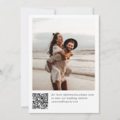 Eleganter QR-Code für Minimalistische Hochzeit 2 F Save The Date (Rückseite)