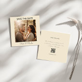 Eleganter QR-Code für moderne Foto Save the Date