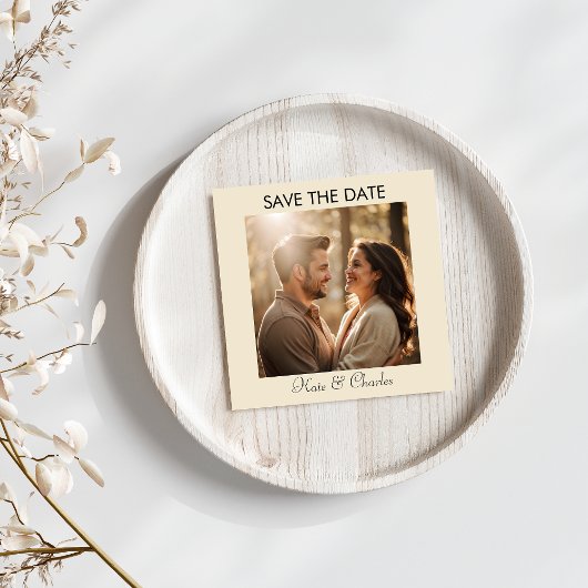 Eleganter QR-Code für moderne Foto Save the Date