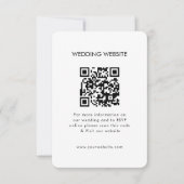 Eleganter QR-Code für modernes Foto| UAWG | Websit RSVP Karte (Vorderseite)