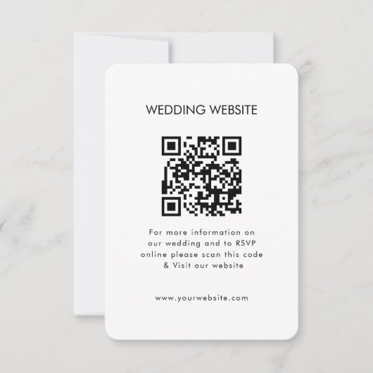 Eleganter QR-Code für modernes Foto| UAWG | Websit RSVP Karte (Vorderseite)