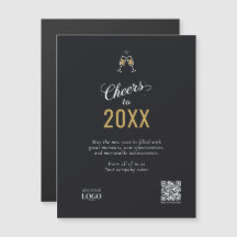 Eleganter QR-Code für Schwarz & Gold-Modern-Busine