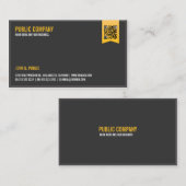 Eleganter QR-Code für Unternehmen Visitenkarte (Vorne/Hinten)