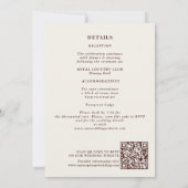 Eleganter QR-Code für Wasserfarben im Herbst Einladung (Rückseite)