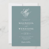 Eleganter QR-Code-Hochzeit Einladung (Vorderseite)
