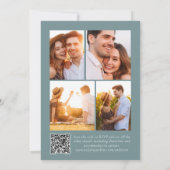 Eleganter QR-Code-Hochzeit Einladung (Rückseite)