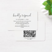 Eleganter QR Code Hochzeitkarte für RSVP-Gehäuse (Schreibtisch)