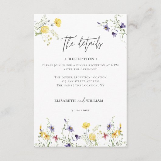 Eleganter QR Code Hochzeitsdetails Unterkunft Begleitkarte (Vorderseite)