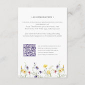 Eleganter QR Code Hochzeitsdetails Unterkunft Begleitkarte (Rückseite)