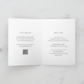 Eleganter QR-Code Klassische Hochzeit Einladung (Innenseite)