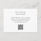 Eleganter QR-Code Klassische Hochzeit RSVP Karte (Vorderseite)