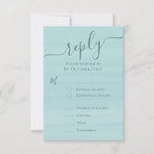 Eleganter QR-Code Klassischer UAWG Türkis RSVP Karte (Vorderseite)