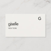 Eleganter QR Code Minimalistisch Monogram Visitenkarte (Vorderseite)