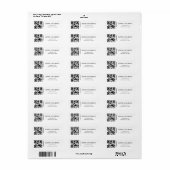 Eleganter QR-Code Minimalistische Rücksendeadresse (Vorne)