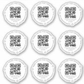 eleganter qr Code Rabatt für kleine Unternehmen Vi Aufkleber (Vorderseite)