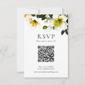 Eleganter QR-Code RSVP Karte (Vorderseite)