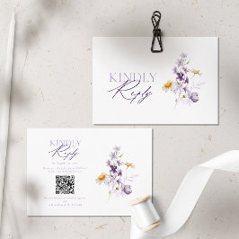 Eleganter QR-Code RSVP-Karte RSVP Karte