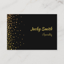 Eleganter qr-Code Schwarz und Gold modern Visitenkarte