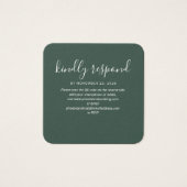 Eleganter QR Code UAWG and Wedding Website Card (Vorderseite)