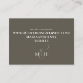 Eleganter QR Code UAWG Online Calligraphy Brown Begleitkarte (Rückseite)