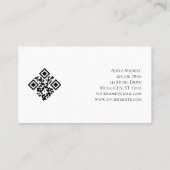 Eleganter QR Code Violinlehrer Violinist Visitenkarte (Rückseite)