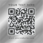 Eleganter QR-Code-Vorlagensilber für das benutzerd Aufkleber (Vorderseite)