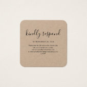 Eleganter QR Code Wedding Website RSVP Card (Vorderseite)