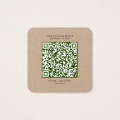 Eleganter QR Code Wedding Website RSVP Card (Rückseite)