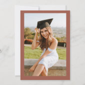 Eleganter QR-Foto für Minimalistischen Abschluss Save The Date (Rückseite)