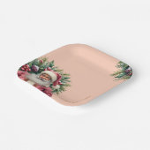 Eleganter quadratischer Weihnachtsdekor Pappteller (Gewinkelt)
