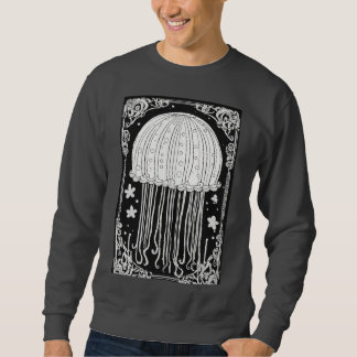 Eleganter Quallyfish auf Pale Black Paper T - Shir Sweatshirt