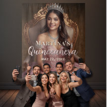 Eleganter Quinceañera-Tapeten-Fotohintergrund