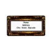 Eleganter Rahmen Adressaufkleber (Vorne)