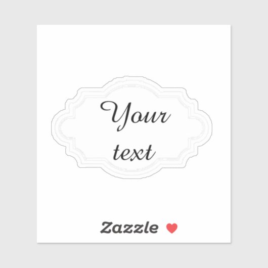 Eleganter Rahmen Aufkleber (Blatt)