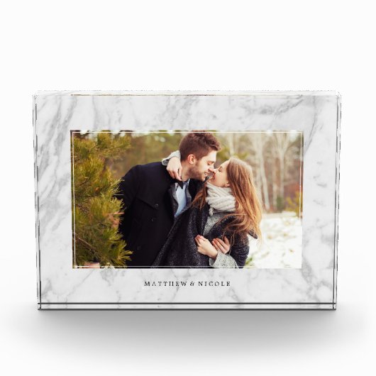 Eleganter Rahmen aus Marmor Fotoblock (Vorderseite)