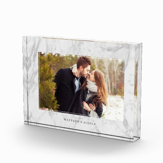 Eleganter Rahmen aus Marmor Fotoblock (Rechts)