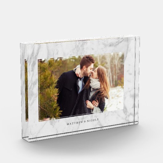 Eleganter Rahmen aus Marmor Fotoblock (Links)