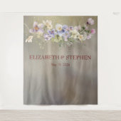 Eleganter Rahmen für die Herbsthochzeit Wandteppich (Vorderseite)