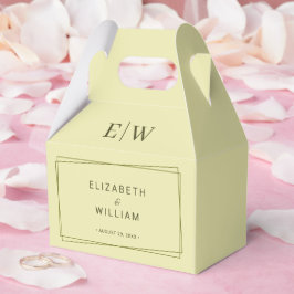 Eleganter Rahmen für die Himmelsgelbe Monogramm-Ho Geschenkschachtel