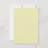 Eleganter Rahmen für die Himmelsgelbe Monogramm-Ho RSVP Karte (Rückseite)