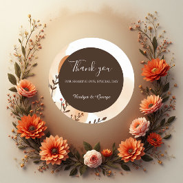 Eleganter Rahmen für Wasserfarben Runder Aufkleber