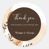 Eleganter Rahmen für Wasserfarben Runder Aufkleber (Vorderseite)