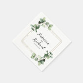 Eleganter Rahmen Greenery Serviette (Ecke)