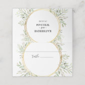 Eleganter Rahmen Hochzeit Platzkarte (Außenseite Aufgefaltet)