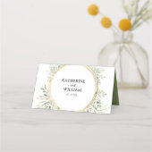 Eleganter Rahmen Hochzeit Platzkarte (Rückseite)