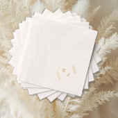 Eleganter Rahmen mit Blumenmuster auf Monogramm, H Servietten Mit Folie