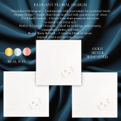 Eleganter Rahmen mit Blumenmuster auf Monogramm, H Servietten Mit Folie