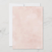 Eleganter Rahmen mit pfirsichweißer Blume Einladung (Rückseite)