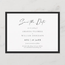 Eleganter Rahmen Moderner Hochzeitstermin-Vormerkz Postkarte