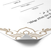 Eleganter Rahmen Muslimische Nikah Zertifikat Poster (Ecke)
